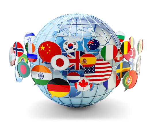 Globe representing world languages available for speed learning using VocabuSay